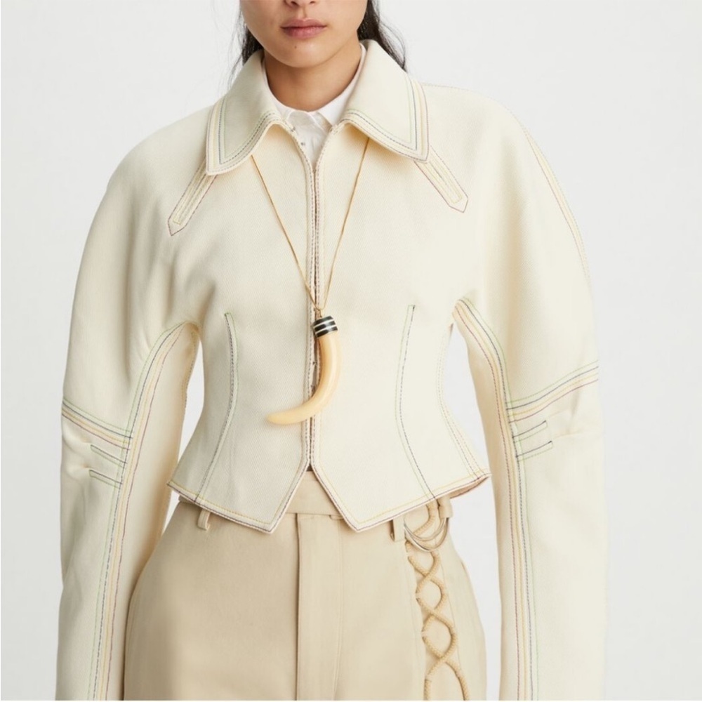 New Tory Burch Cotton Twill Jacket - Picture 5 of 15